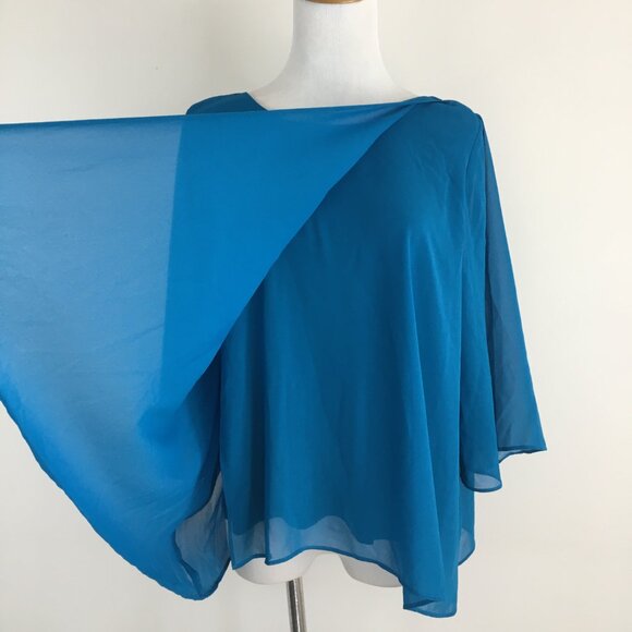 NWT SOFT SURROUNDINGS Petite Seaport Ethereality Top Front Back Overlays Shirt - Picture 6 of 14